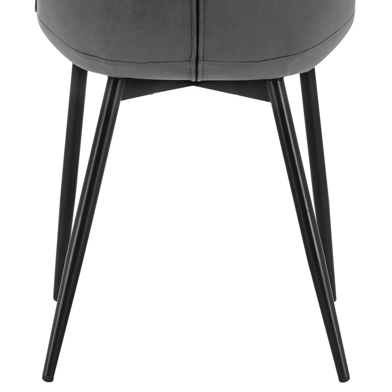 Toombs Upholstered Dining Chair, Dark Grey