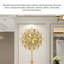 Horloge murale élégante et silencieuse de 43 cm (16,93 pouces) avec pendule, fonctionnant sur piles, idéale pour le salon. Décoration intérieure. Fonctionne dans un style moderne et élégant.