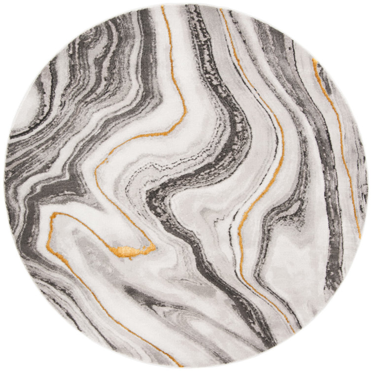 Swindle Abstract Gray/Gold Area Rug