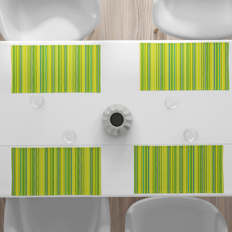 Polyester Striped Rectangle Placemat