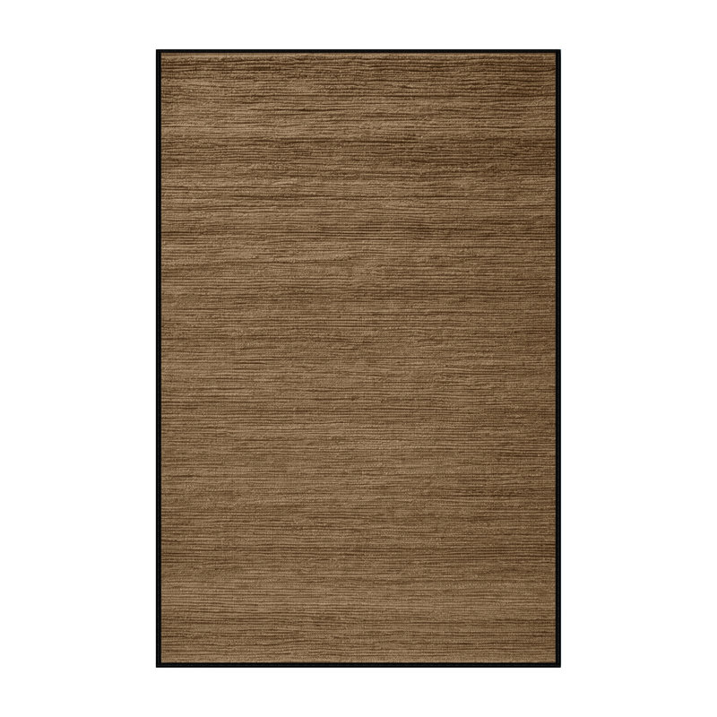 Tapis brun uni lavable à la machine, Rectangle 7 pi x 9 pi