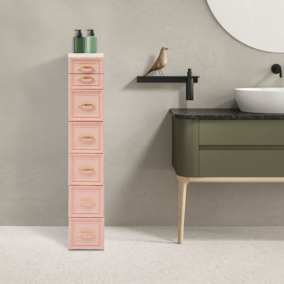 Organisateur de rangement mince, armoire de rangement étroite avec roue mobile