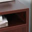 Armoire de rangement mobile brune et support pour imprimante avec tiroir, amplement pour les articles de bureau, compact à placer sous le bureau, freins verrouillables à 4 roues, - surface en bois de particules