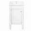Armoire de salle de bain de style français 18 po avec rangement, solution pour petit espace avec lavabo en céramique, tablette réglable, charnières à fermeture en douceur-130575677