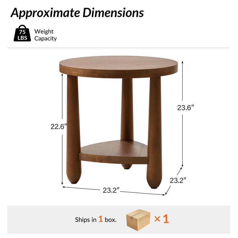 Table de bout Alban Moedrn, Noyer
