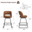 Tabouret de bar pivotant de 26 po de hauteur avec pieds en métal-364925756-364925746