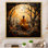 Minimalism Orange Buddhism Guru III - Spiritual Canvas Prints