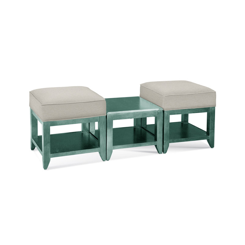 Elements Upholstered Cube Ottoman, White Performance Fabric; 0851-94, Frost White