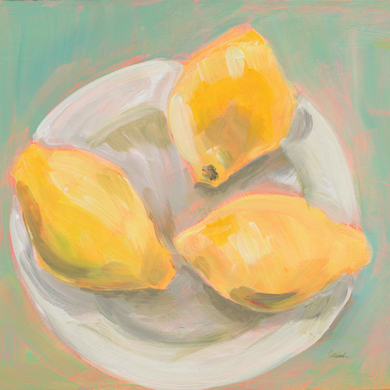 Life And Lemons I by Sue Schlabach - Wrapped Canvas Painting, 76cm H x 76cm W