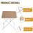 Modern Folding Polypropylene Square Table With Metal Legs, Indoor and Outdoor Multi-Functional Table