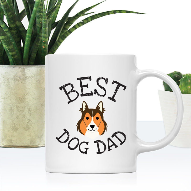 Tasse à café Best Dog Dad, Berger des Shetland