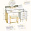 Meuble-lavabo avec miroir et tabouret Foivos-1270104636