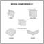 Literie 8 pièces pour très grand lit - brodée avec, collection d'édredon rembourré, décor de chambre à coucher