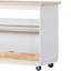 Îlot de cuisine roulant avec rangement, chariot d'îlot de cuisine à deux côtés sur roulettes avec plateau en bois, support à vin et à épices, grand chariot de cuisine avec 2 tiroirs, 3 compartiments ouverts-1518521319