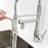Elegant Led Pull Down Kitchen Faucet, Brushed Nickel, Single Handle, 360 Degree Rotatable, Dual Options Fashionable Faucet In ,-1587208809