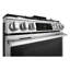 Cuisinière à gaz coulissante intelligente de 6,3 pi cu de LG avec instaview, convection et friture d'air