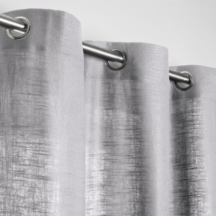 Bellavista Semi Sheer Curtain Single Panel, Pale Grey, Width 200 x Drop 280cm
