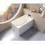 Baignoire de trempage autoportante en acrylique de 43 po x 27 po avec siège, de forme carrée, certifiée cUPC, avec drain et trop-plein chromés-120872620