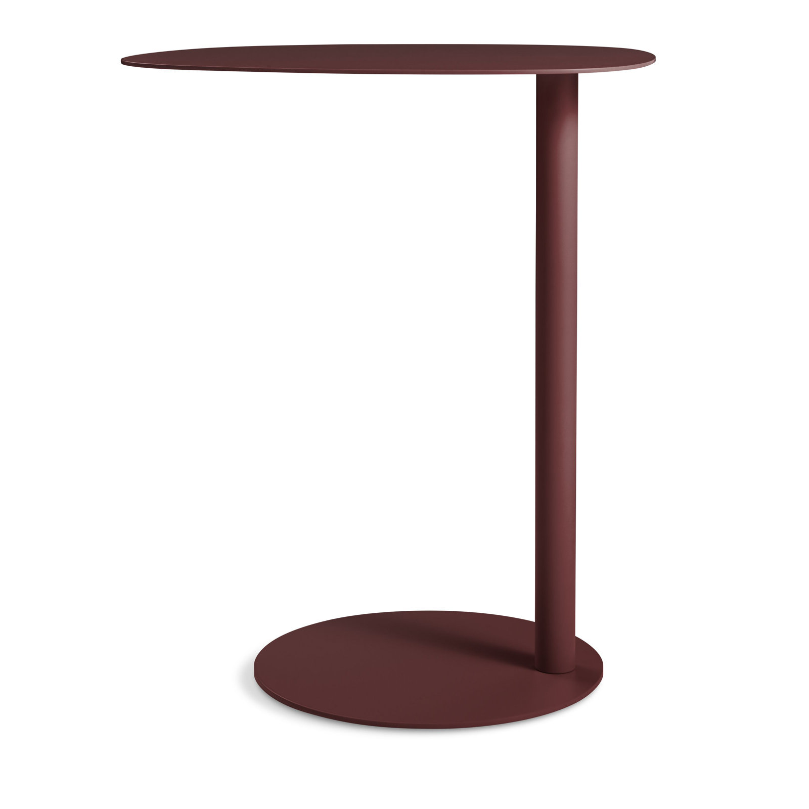 Swole Single End Table, Oxblood, 25" H x 20" W x 15" D