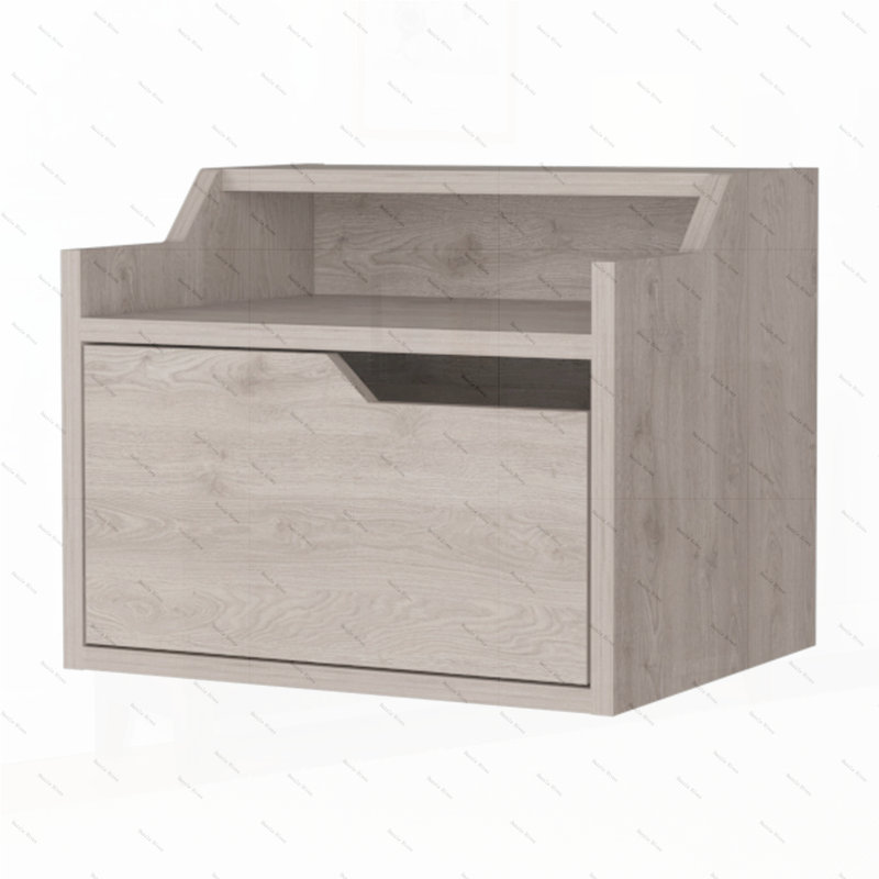 Table de chevet Macadamia, Gris clair