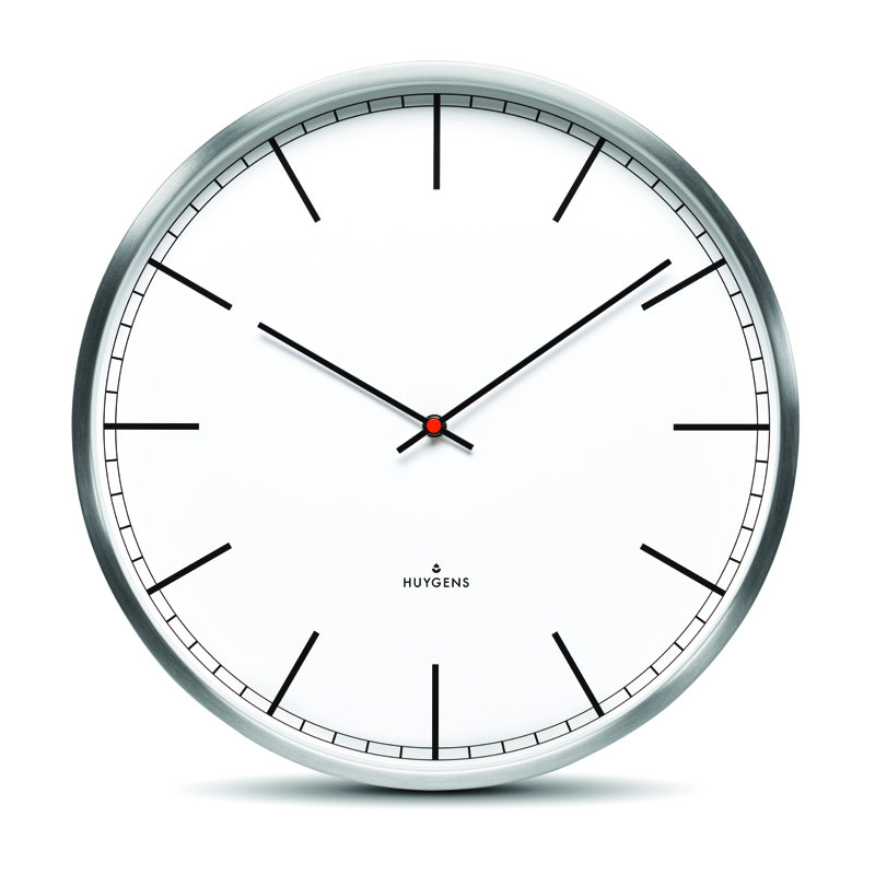 Metal Wall Clock, Large, White