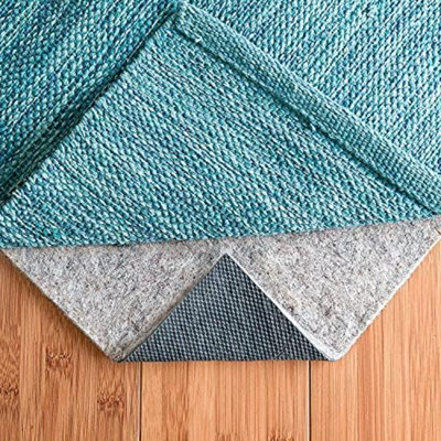 Double surface - 10 pi x 13 pi - 1/4 po d'épaisseur - feutre + caoutchouc - sous-tapis antidérapant - sécuritaire pour tous les planchers