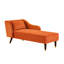 Chaise longue de luxe - revêtement en velours orange avec option de rembourrage doux-411642217