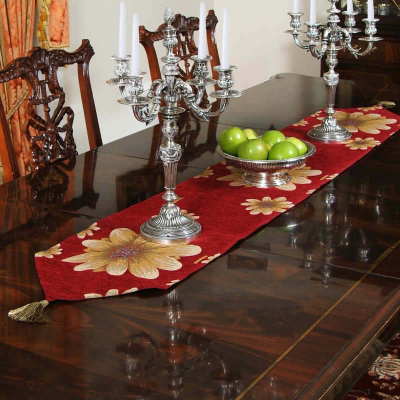 Chemin de table floral chenille Talus, Bourgogne
