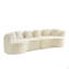 Canapé modulaire incurvé surdimensionné de 111,5 pouces, sans nuage, sans os, avec 6 coussins, canapé de luxe en velours côtelé à 4 places avec siège en mousse profonde, beige W3505p355585-1230112663