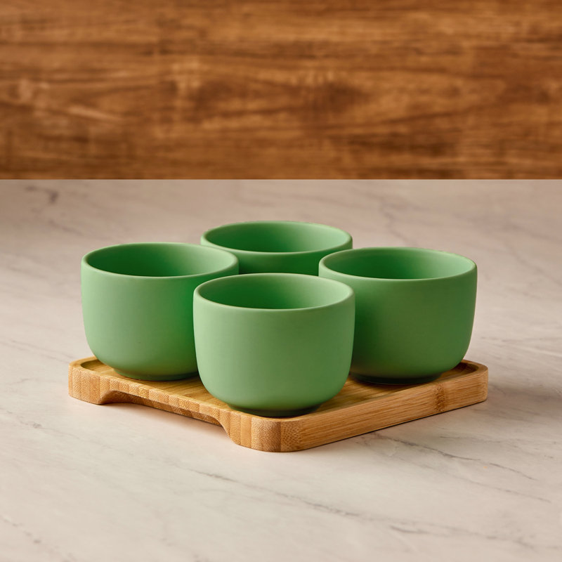 Share Round Bowls, Green