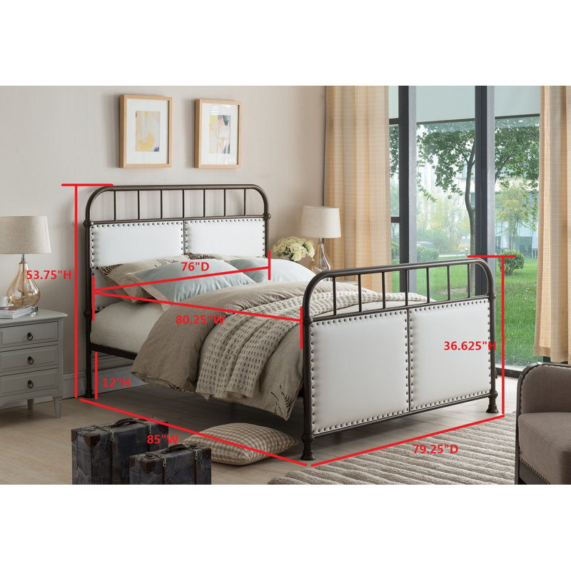 Vegan Leather Bed, King