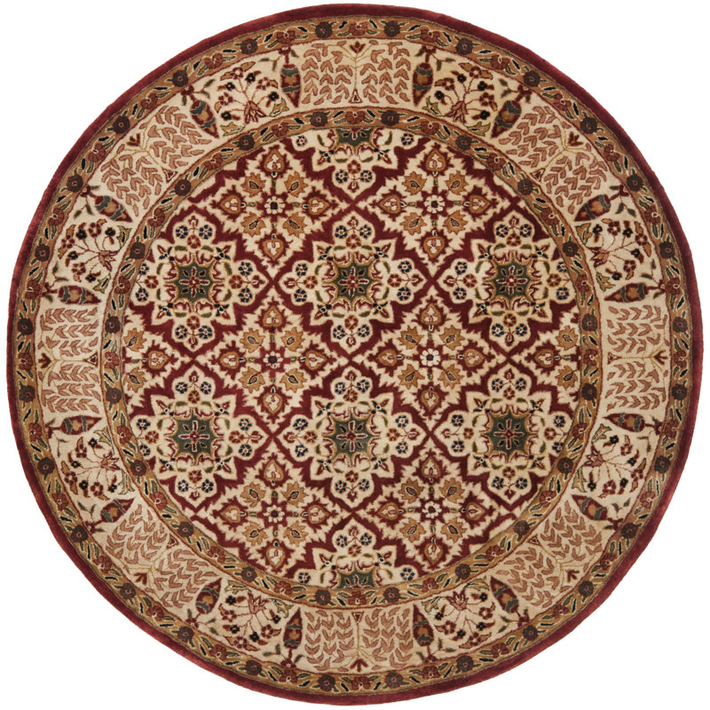 Evie New Zealand Wool Oriental Rug, Round 3'6"