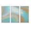 Turquoise doré et marbre bleu - ensemble d'art mural sur toile Glam-1670286760-1670286761