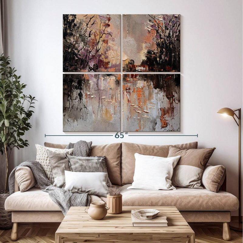 Pond In Autumn, 50" H x 50" W