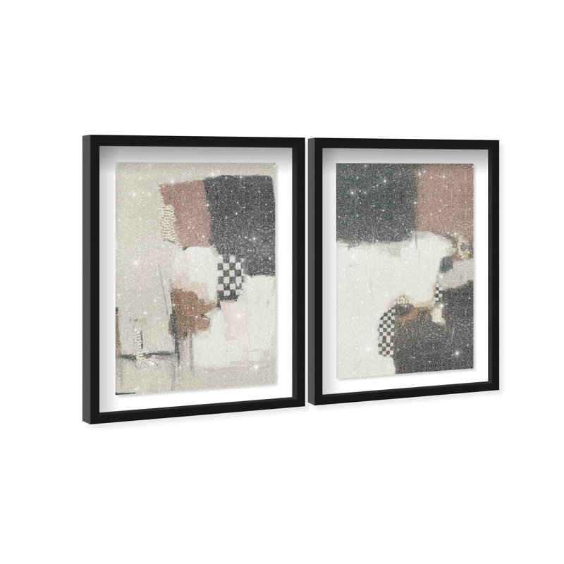 Longing Set Shadowbox Abstract Print by Oliver Gal, Black Frame, 10 x 15, 17.5"H x 25.5"W, Black Shadowbox