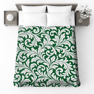 Couvre-lit matelassé blanc à motif floral