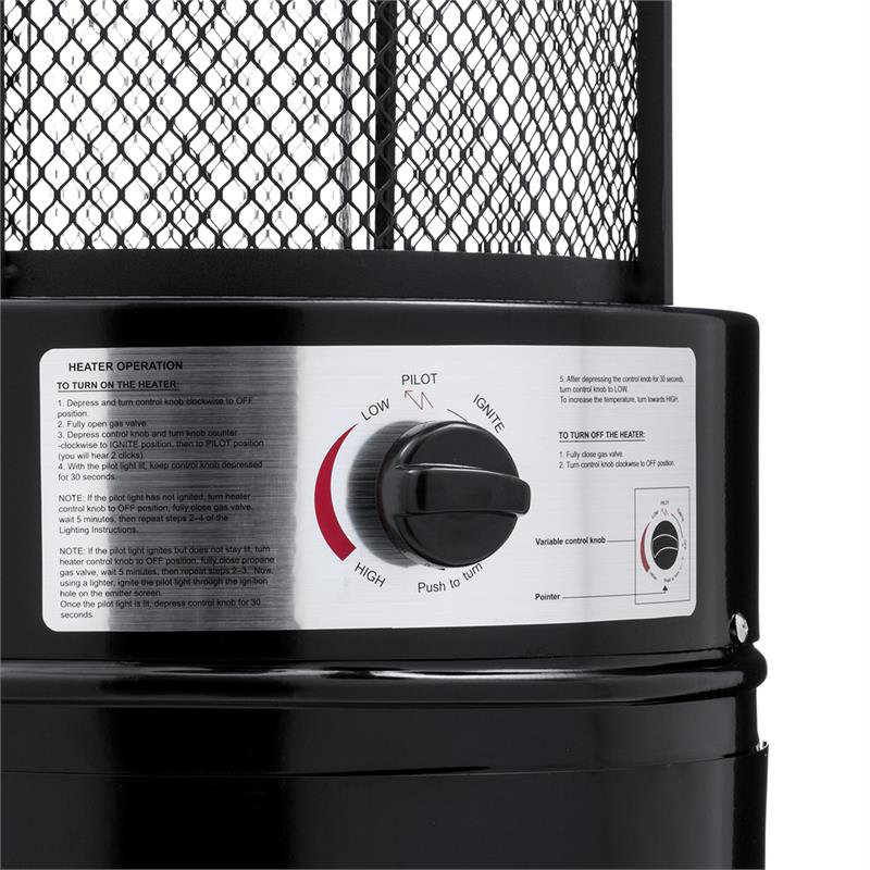 Propane Standing Patio Heater, Black