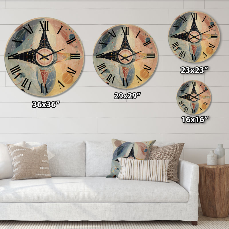 Horloge murale en bois massif Saliba, Petit