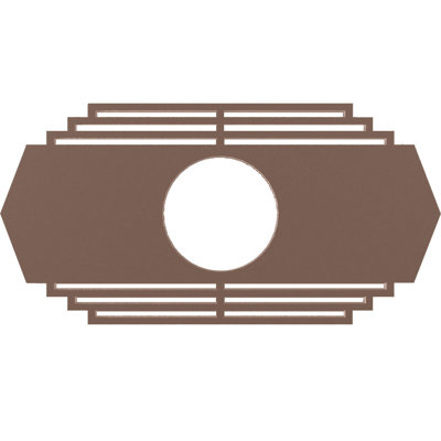 Médaillon de plafond percé en PVC de qualité architecturale 32 po x l 16 po x H 8 3/8 po x P 1 po
