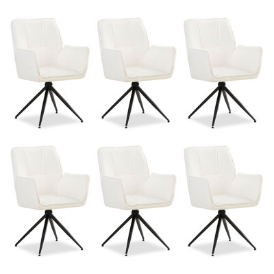 Upholstered Dining Chair In White