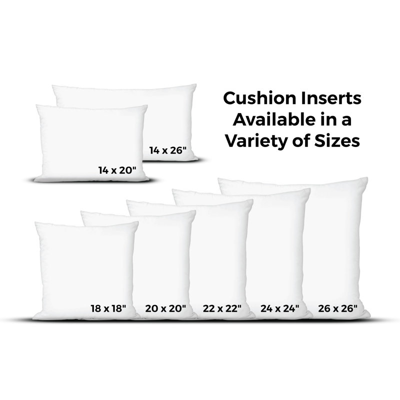 White 20" x 20" Polyester Pillow Insert
