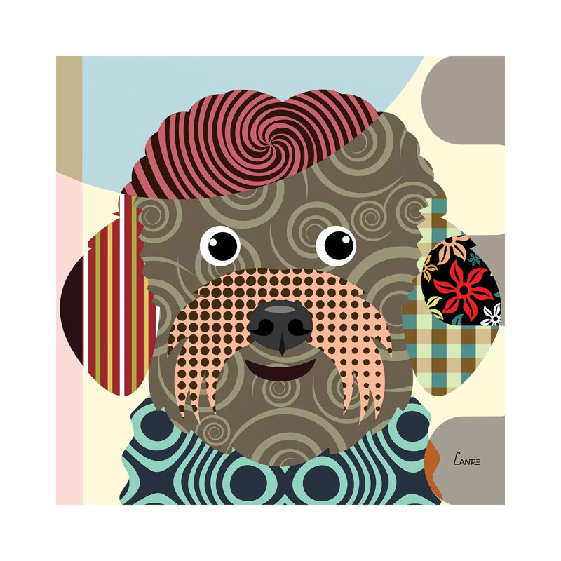 Bichon Frise by Lanre Studio - Wrapped Canvas Print, 45.72 cm H x 45.72 cm W