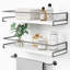 Ensemble de 2 tablettes de salle de bain murales avec porte-serviettes-993667883