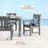 All-weather Patio 4-person Dining Table, Hips & Aluminum Frame Outdoor Dining Table With Umbrella Hole,-335976221