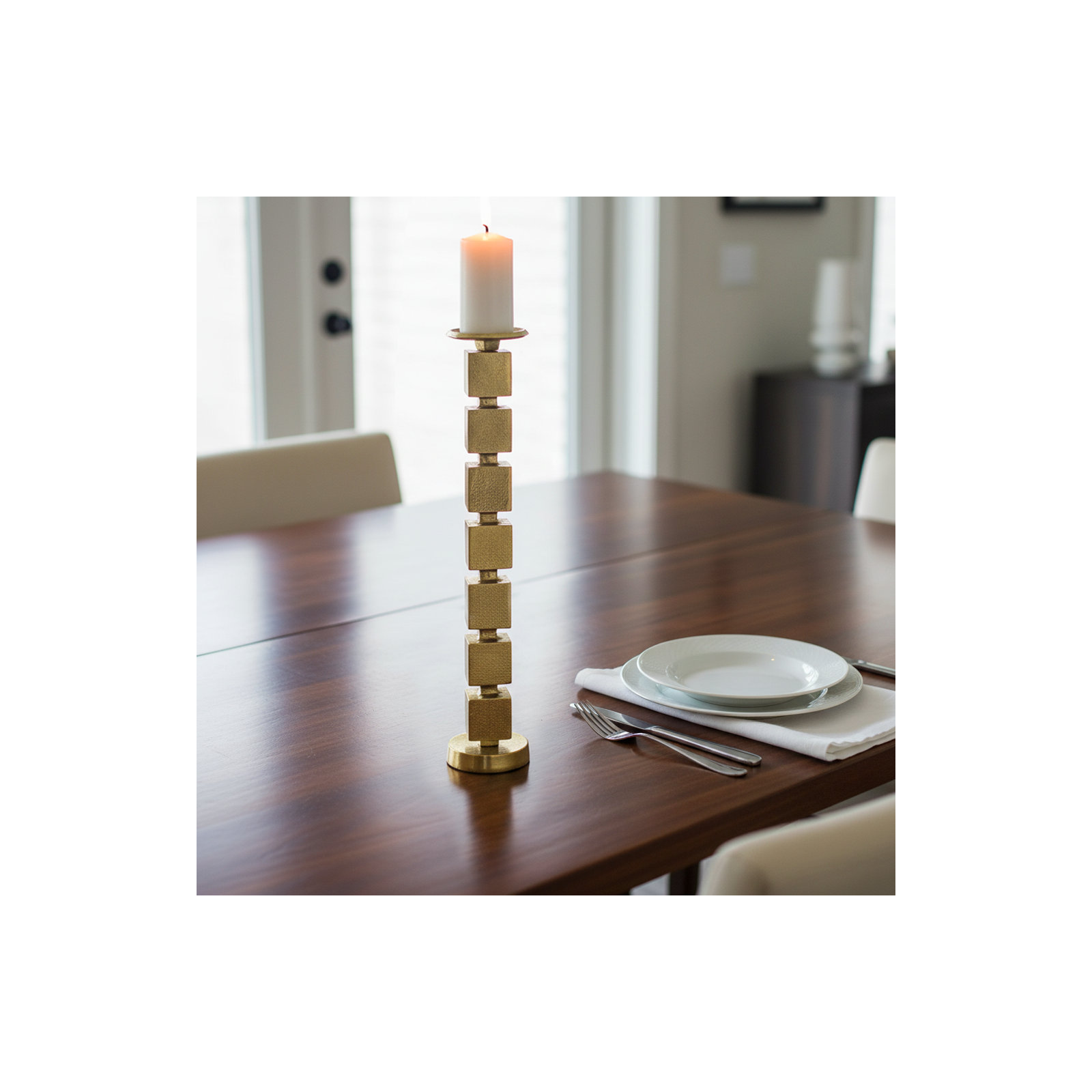 Pantai Modern Candle Holder, 24" H x 5" W x 5" D