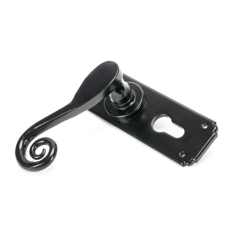 Monkeytail Lock Left Hand Door Handle, Black, Left