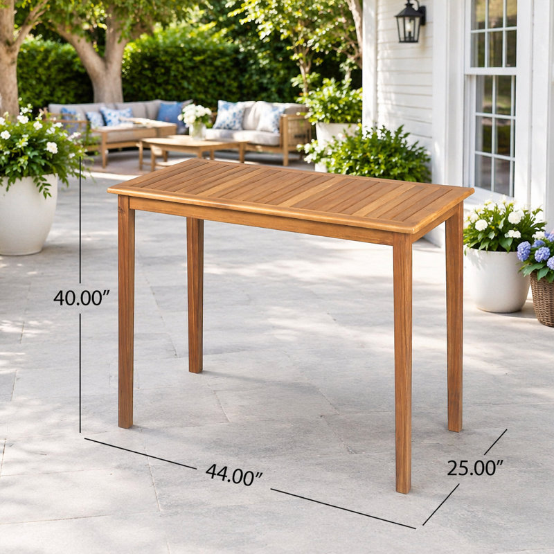 Table de bar Minimalist, Teck