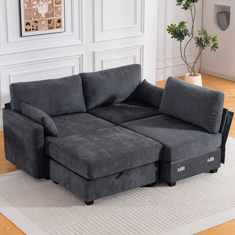 Canapé modulaire Meleri, Gris