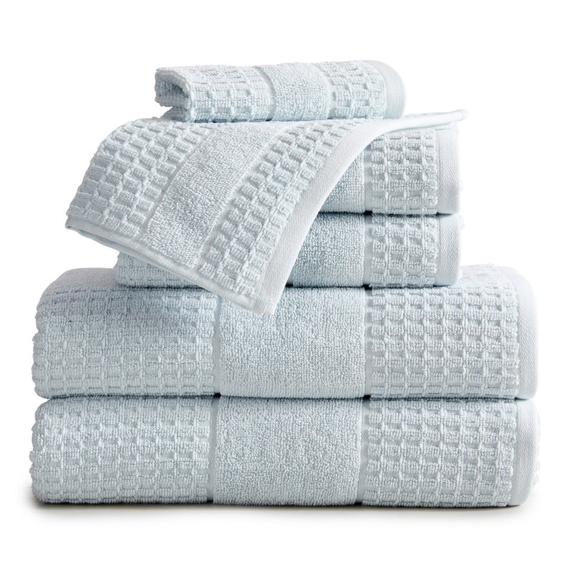 Aneko 100% Cotton Midweight Waffle Mulit-Size Set, Spa Blue