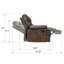 Fauteuil inclinable manuel oscillant standard de 41,3 po Rikki